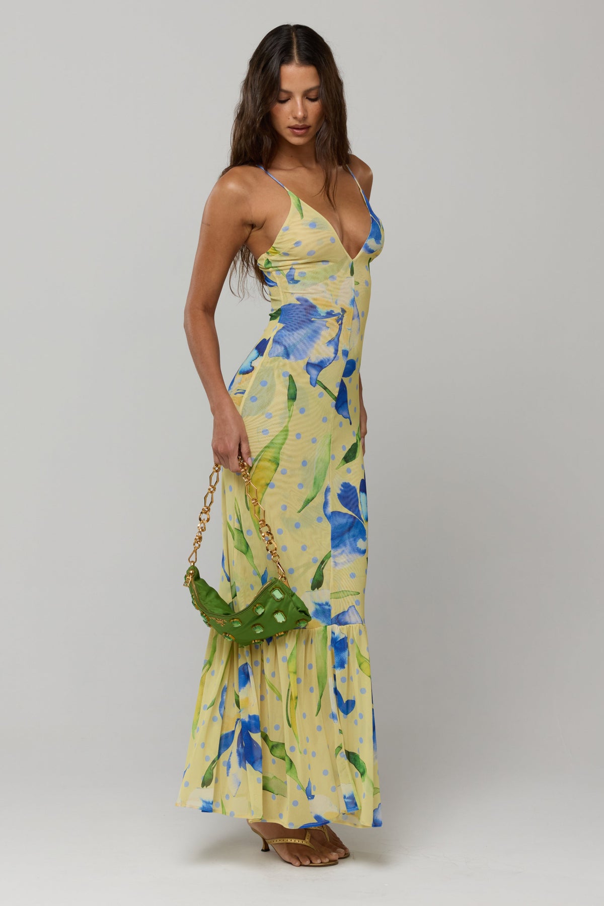 This is an image of Alejandra Dress in Solei - RESA featuring a model wearing the dress