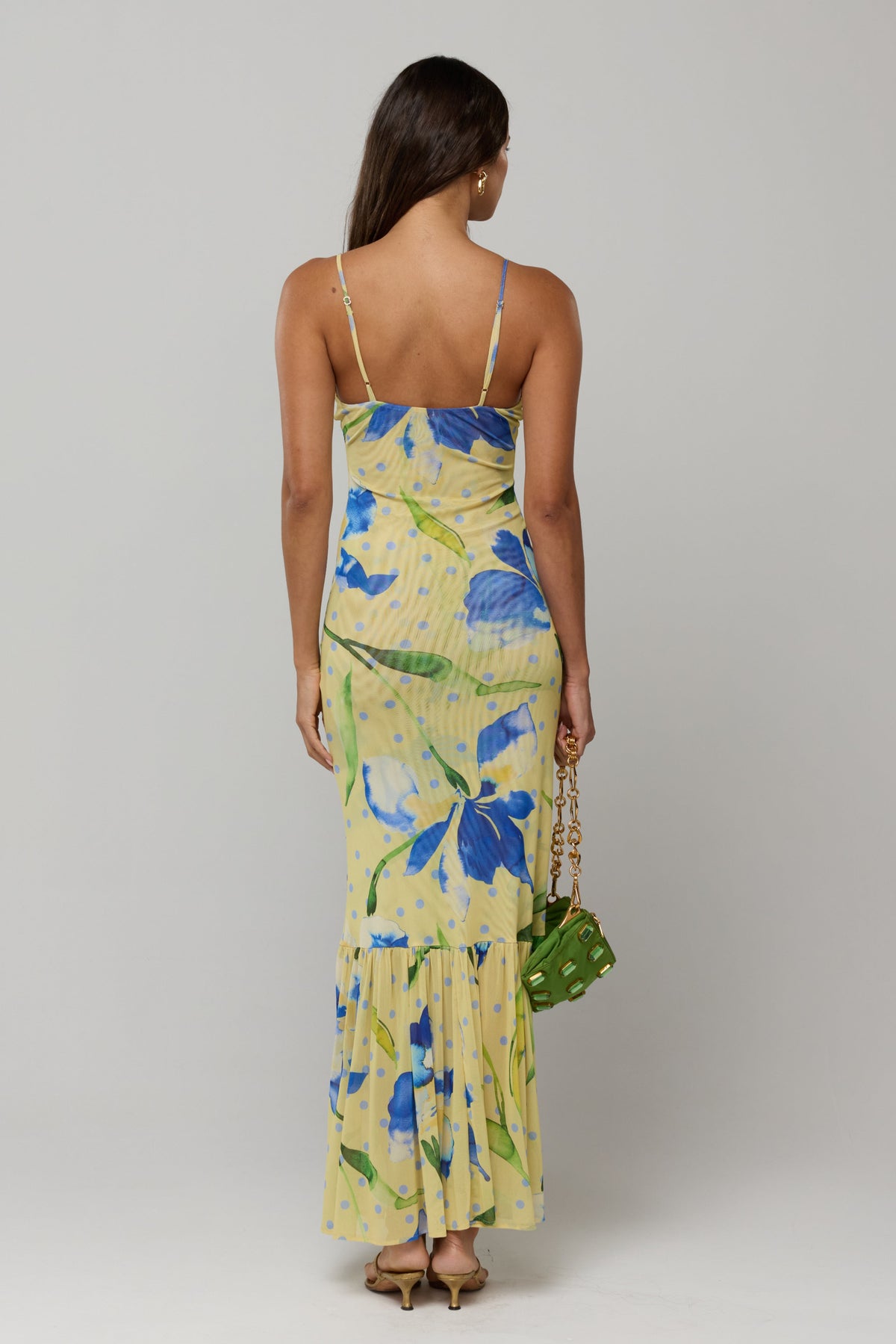 This is an image of Alejandra Dress in Solei - RESA featuring a model wearing the dress