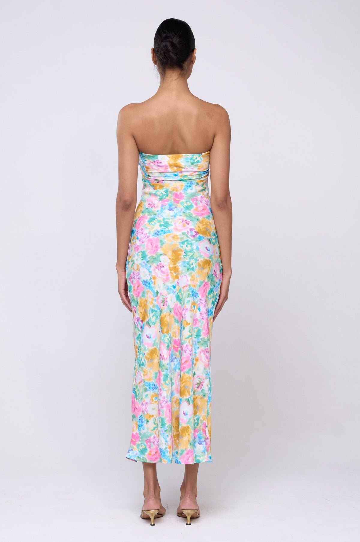 This is an image of Anna Dress in Canvas - Archive - RESA featuring a model wearing the dress