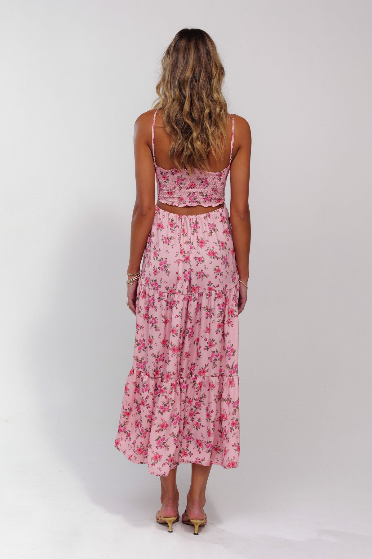 This is an image of Ariel Midi in Ojai - RESA featuring a model wearing the dress
