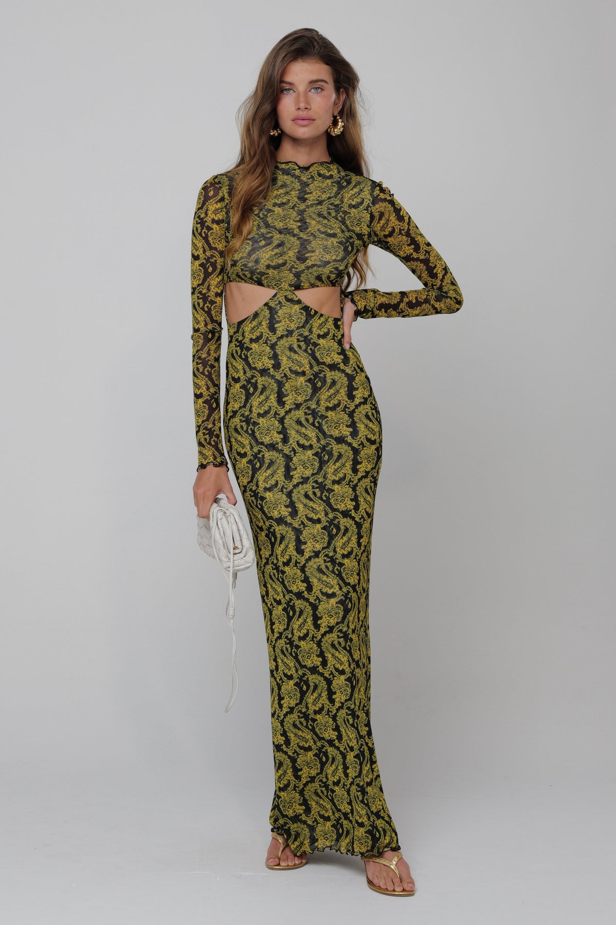 This is an image of Audrey Dress in Sorrento - RESA featuring a model wearing the dress