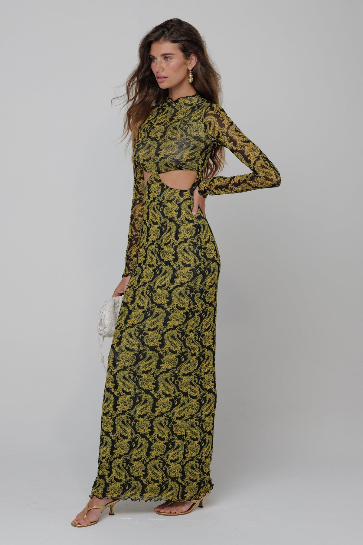 This is an image of Audrey Dress in Sorrento - RESA featuring a model wearing the dress