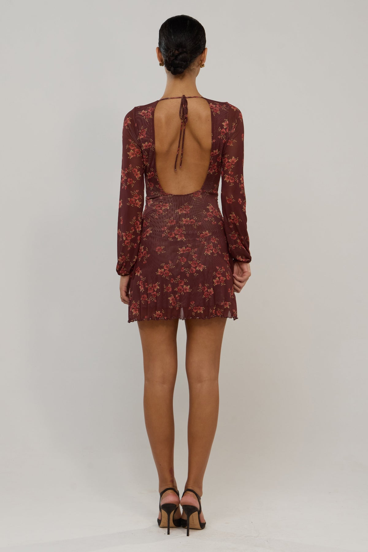 This is an image of Bobby in Mulberry - RESA featuring a model wearing the dress