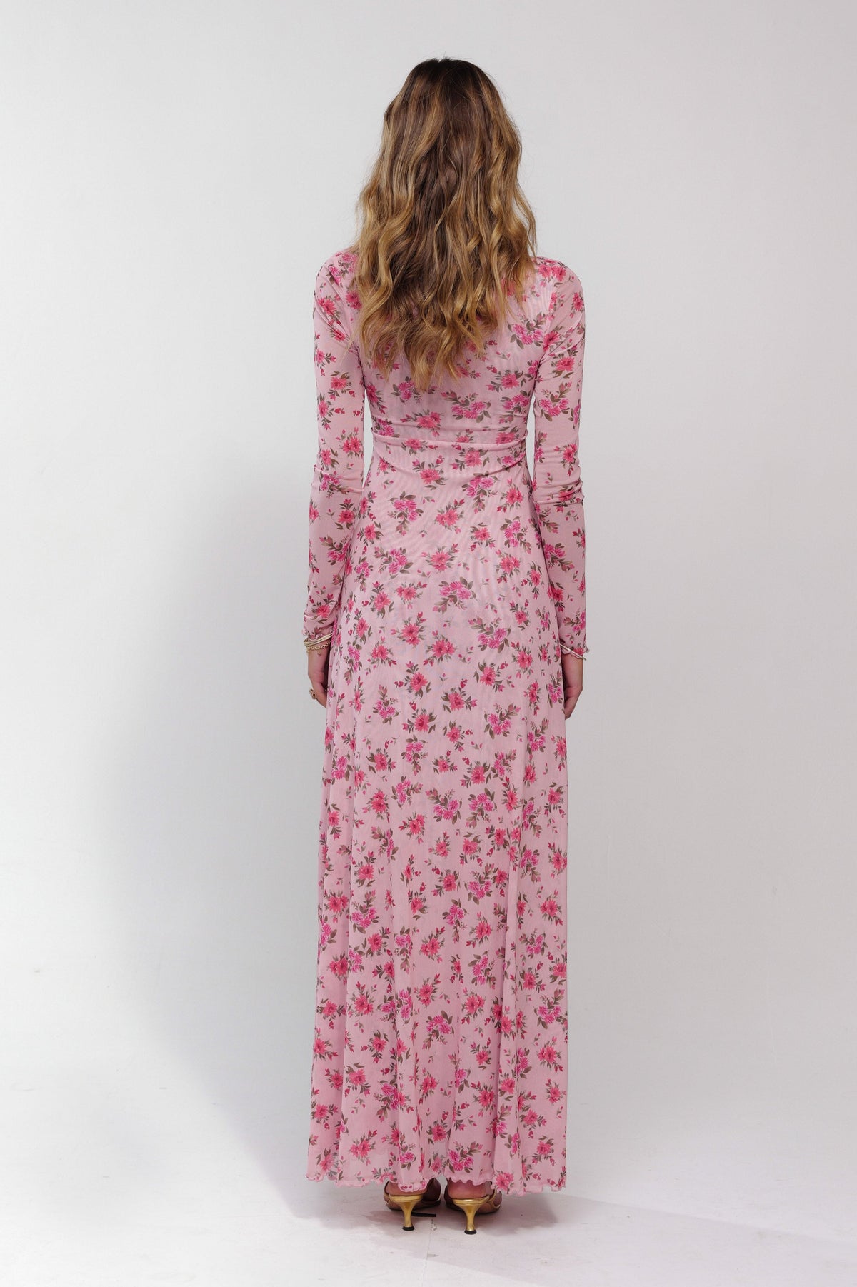 This is an image of Brittany Dress in Ojai - RESA featuring a model wearing the dress