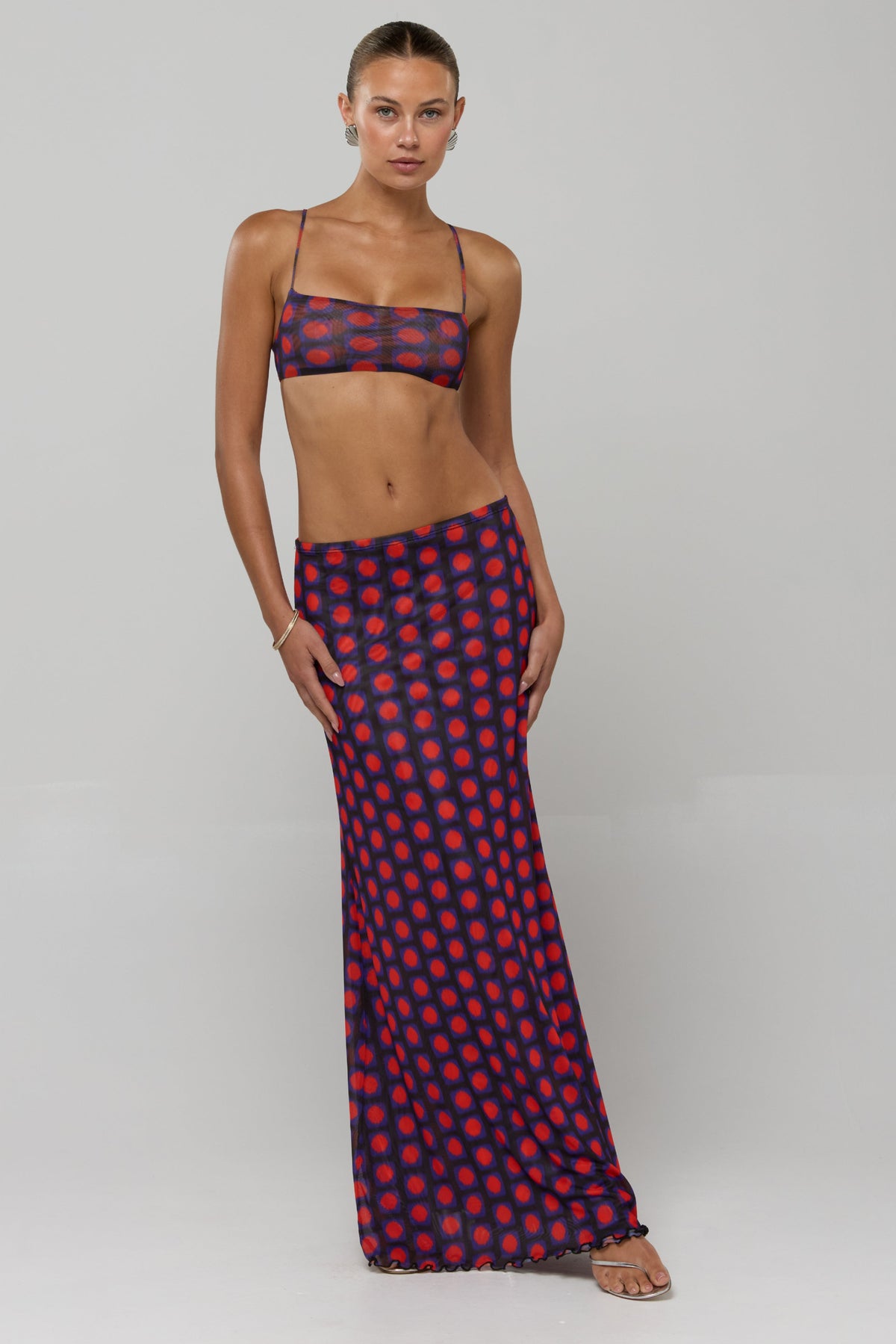 This is an image of Caro Set in Mod - RESA featuring a model wearing the dress