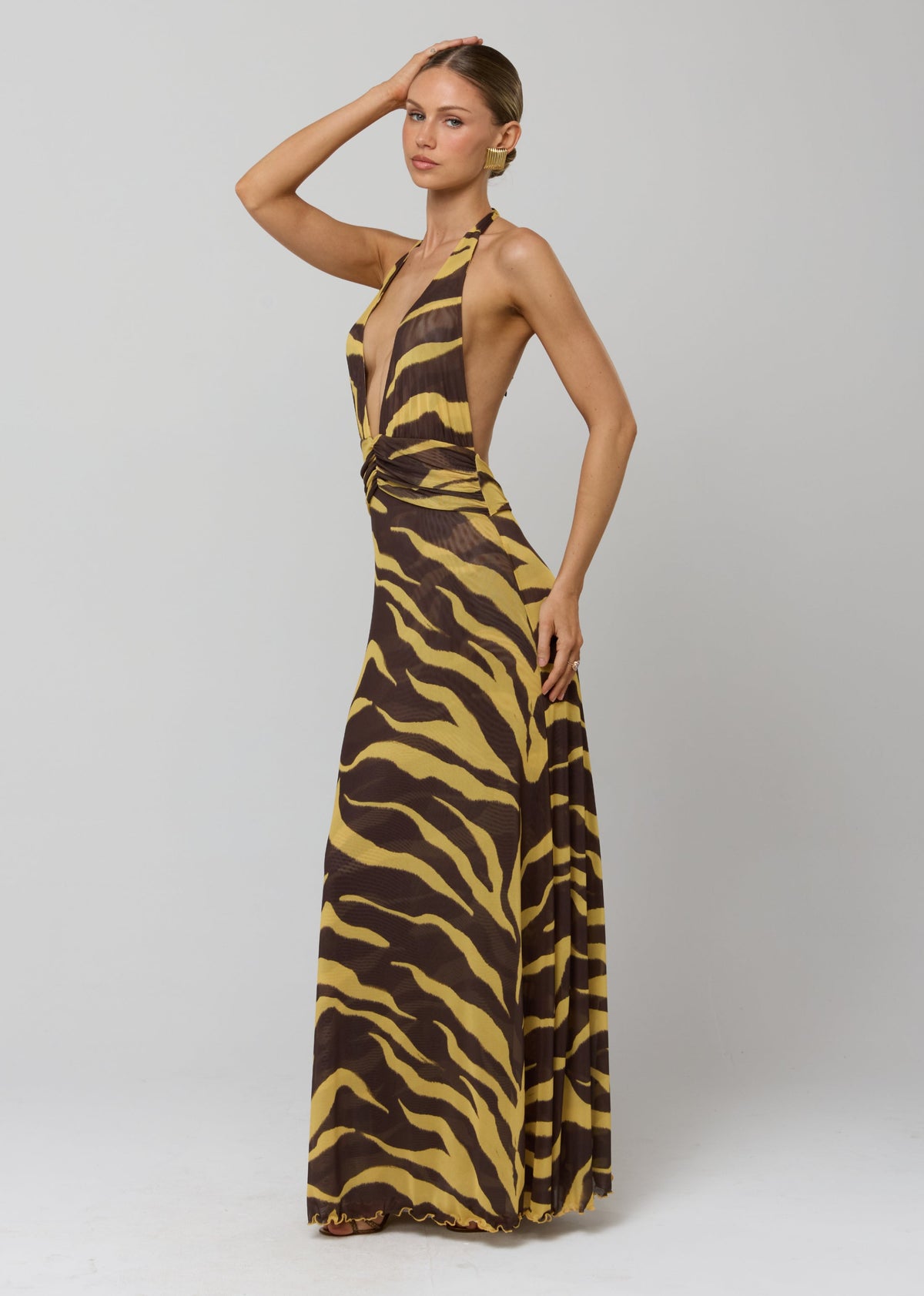 This is an image of Chelsea Dress in Raja - RESA featuring a model wearing the dress