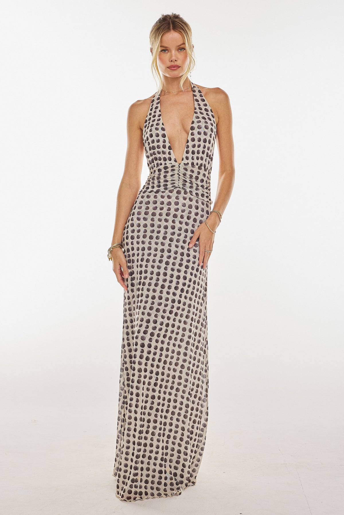 This is an image of Chelsea Maxi Dress in Eclipse - RESA featuring a model wearing the dress