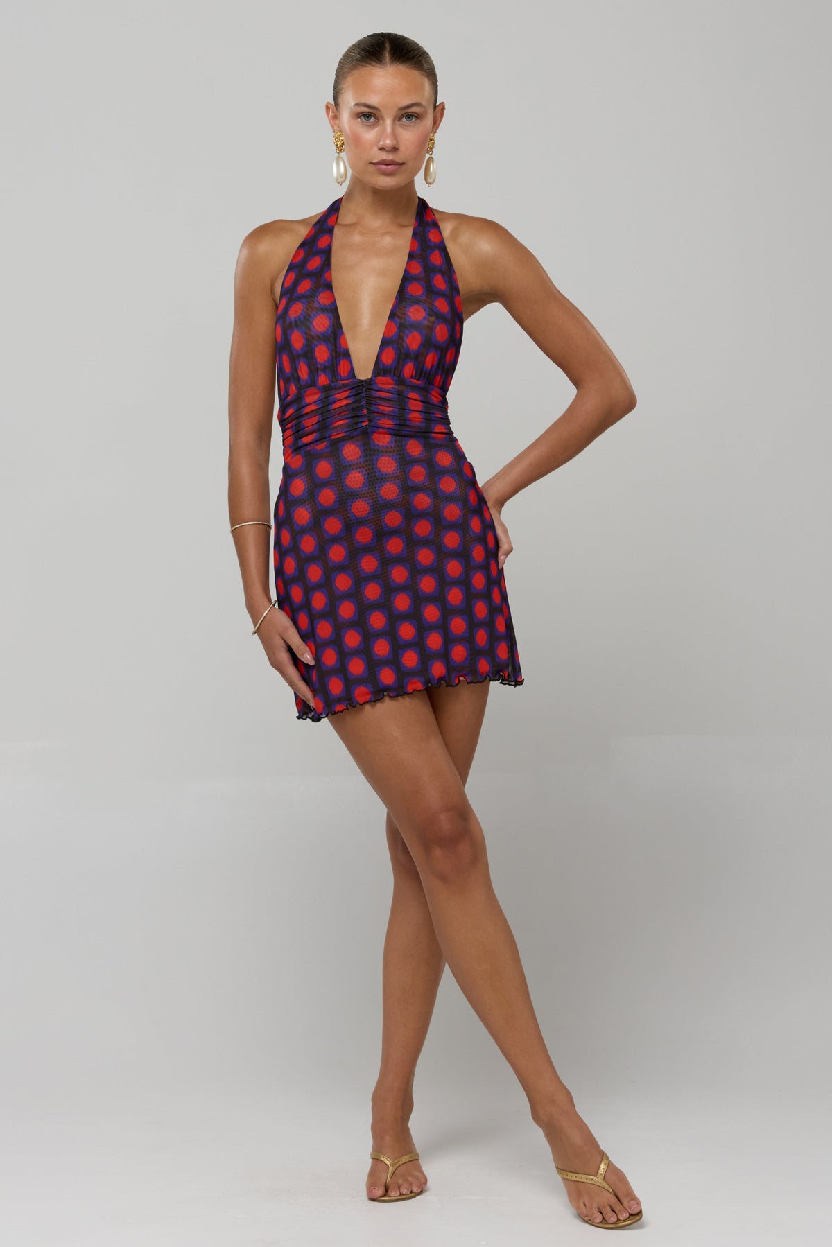 This is an image of Clint Dress in Mod - RESA featuring a model wearing the dress