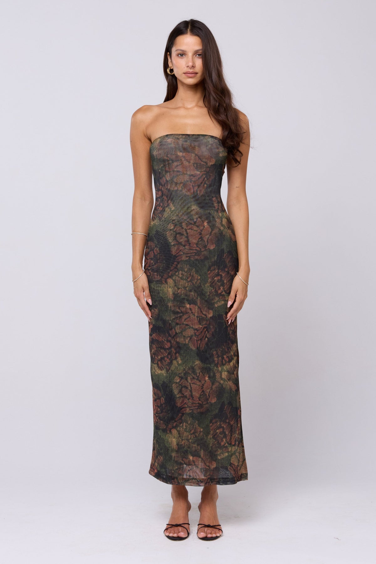 This is an image of Demi Dress in Autumn - RESA featuring a model wearing the dress