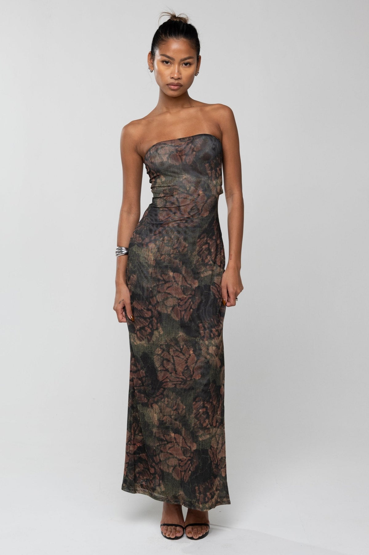 This is an image of Demi Dress in Autumn - RESA featuring a model wearing the dress