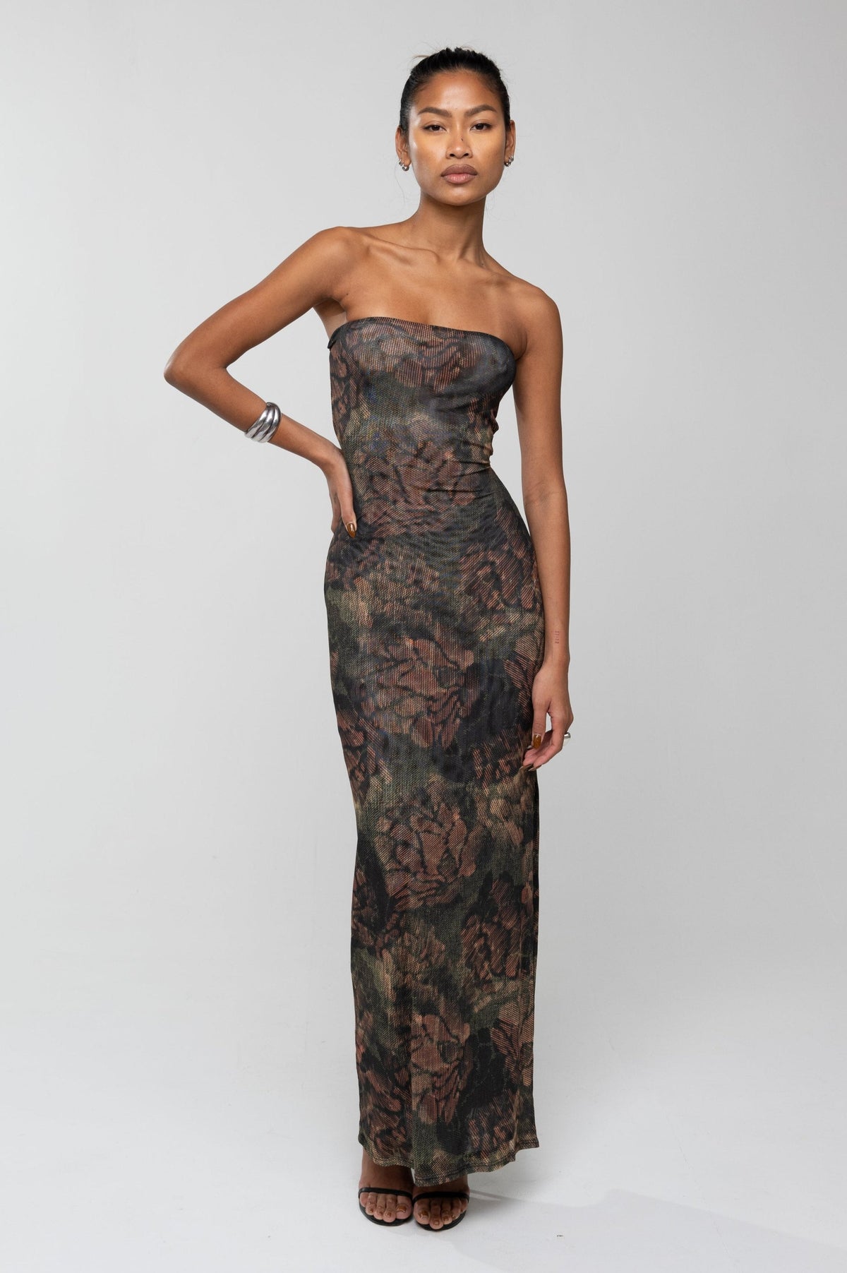 This is an image of Demi Dress in Autumn - RESA featuring a model wearing the dress