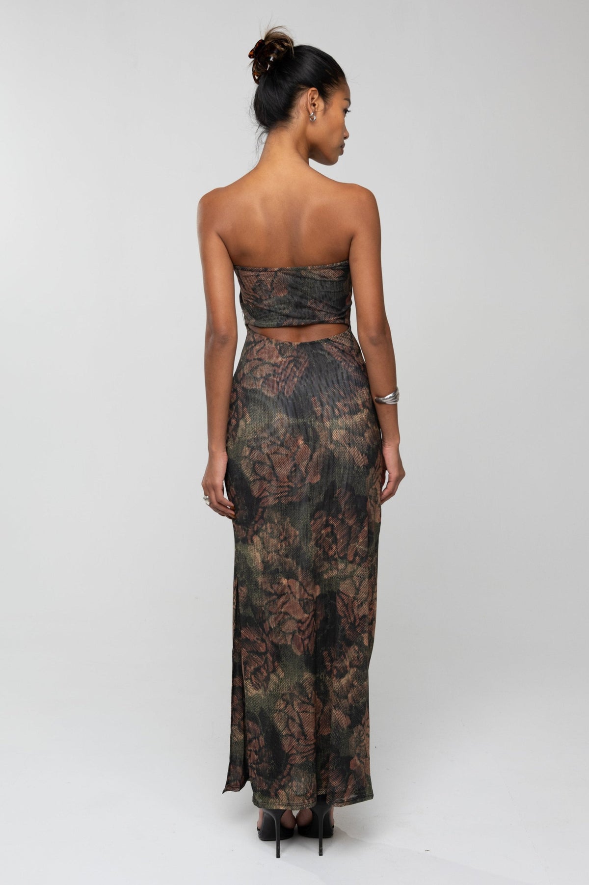 This is an image of Demi Dress in Autumn - RESA featuring a model wearing the dress