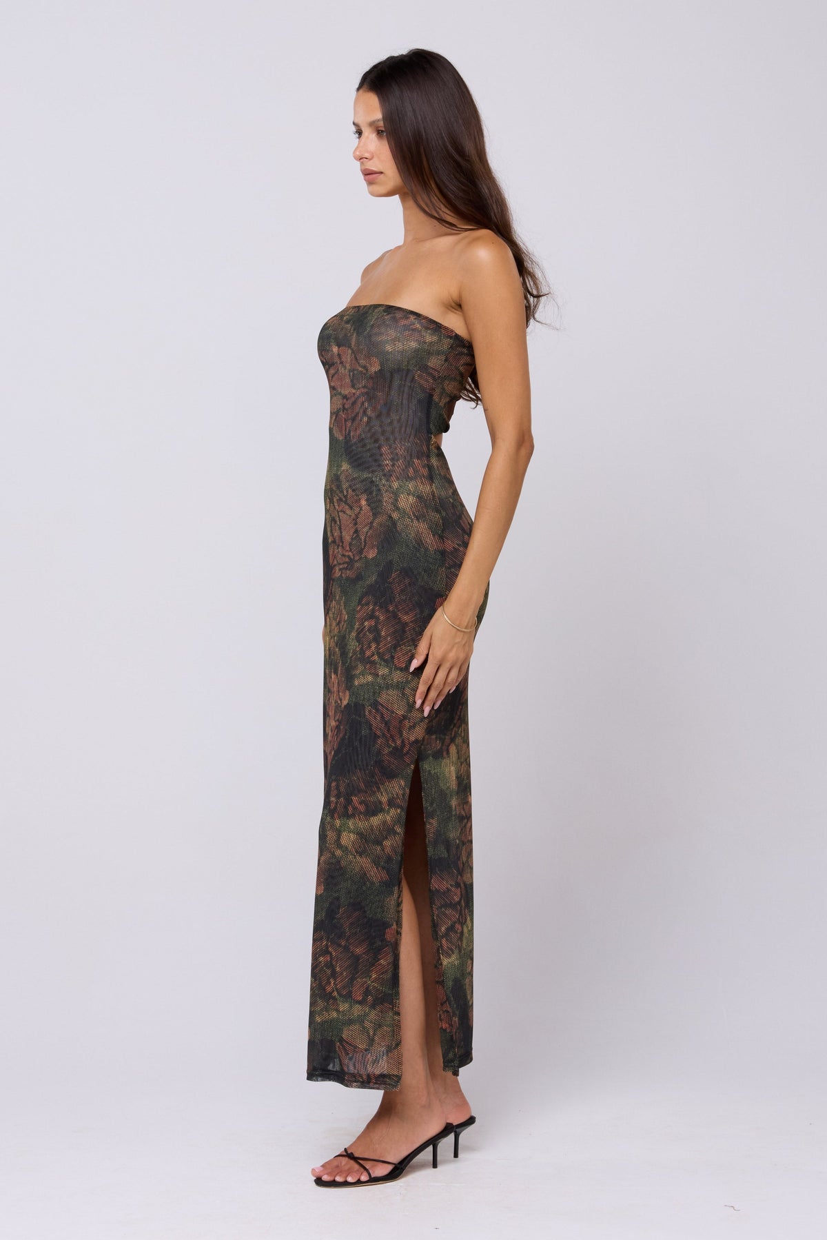 This is an image of Demi Dress in Autumn - RESA featuring a model wearing the dress