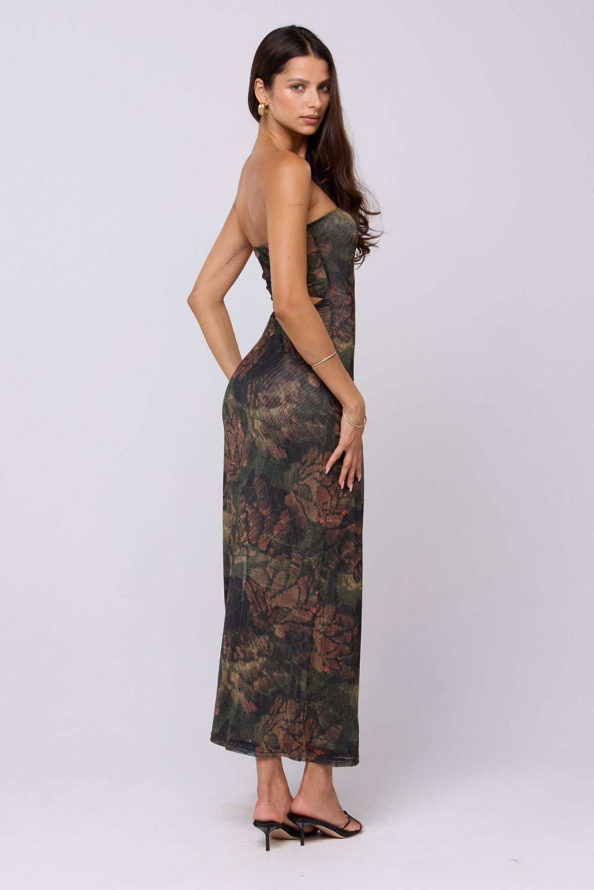 This is an image of Demi Dress in Autumn - RESA featuring a model wearing the dress
