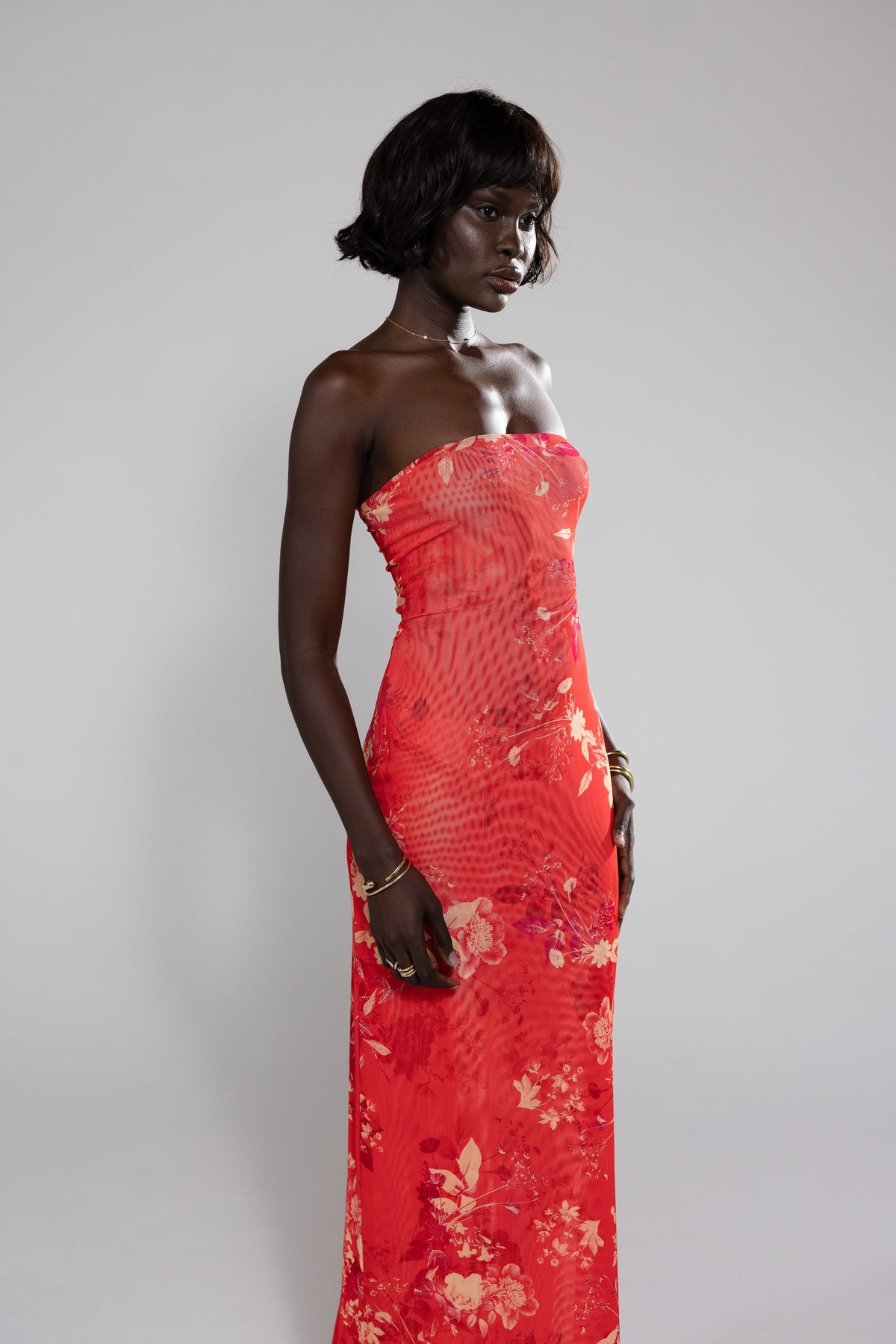 This is an image of Demi Dress in Blossom - RESA featuring a model wearing the dress