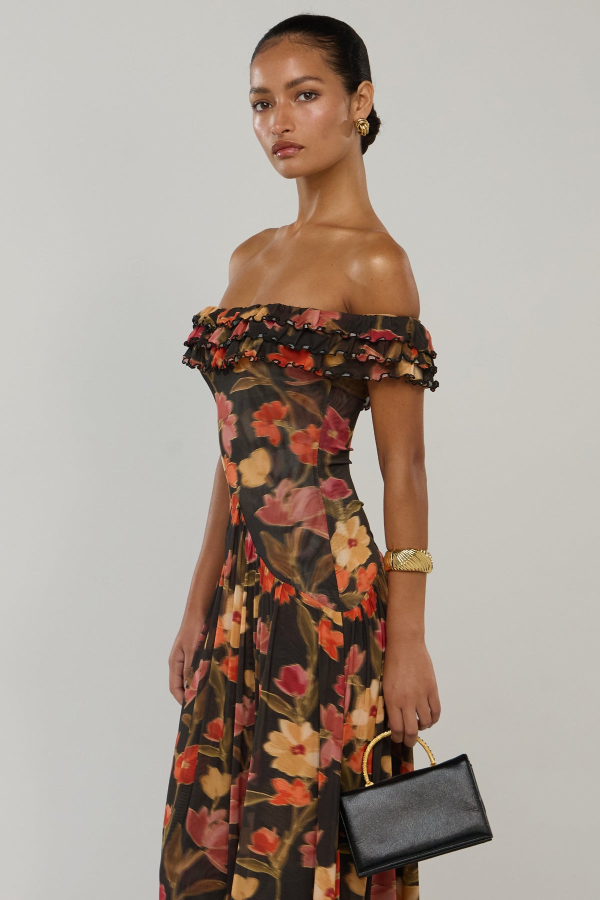 This is an image of Dolly Dress in Harvest - RESA featuring a model wearing the dress