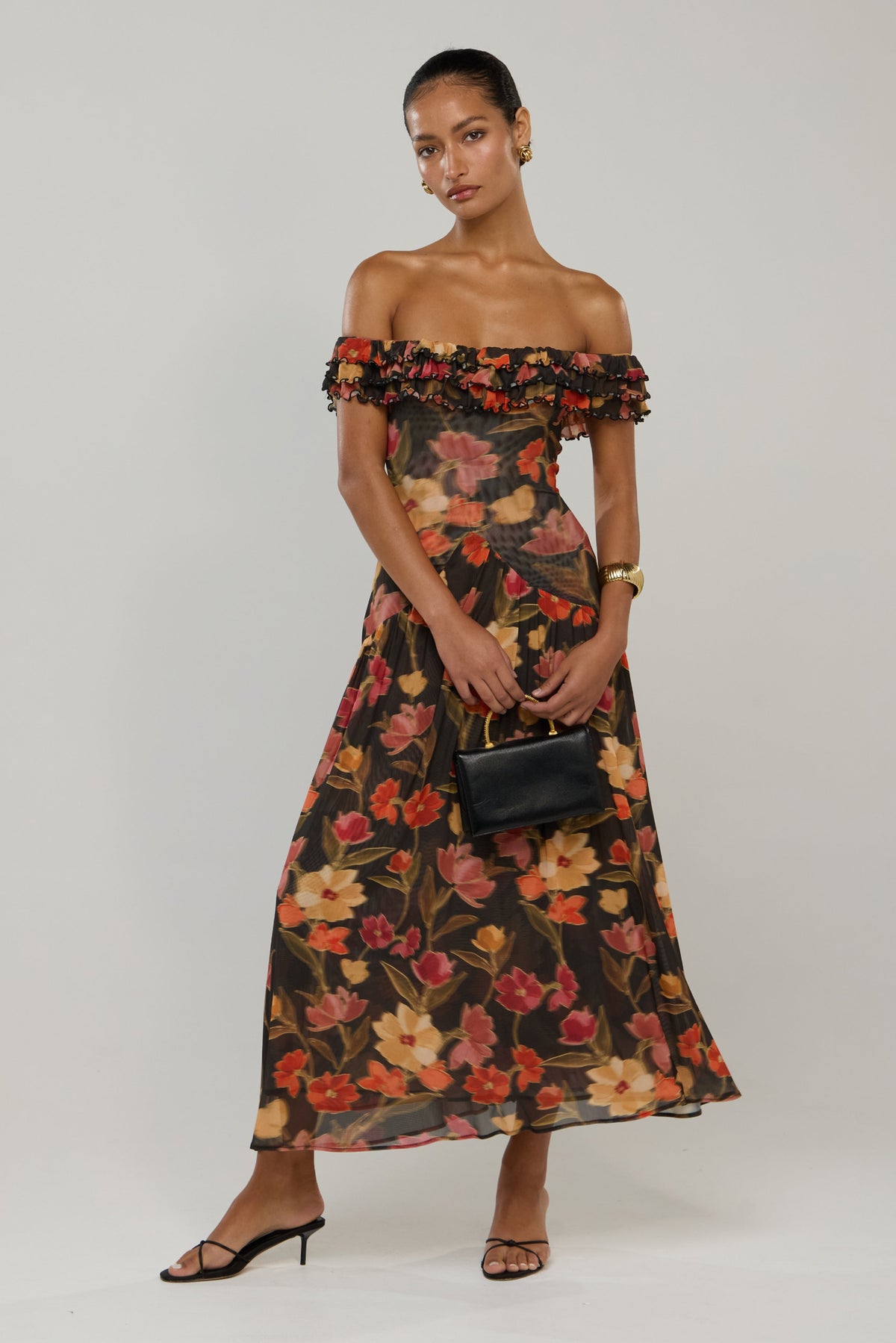 This is an image of Dolly Dress in Harvest - RESA featuring a model wearing the dress
