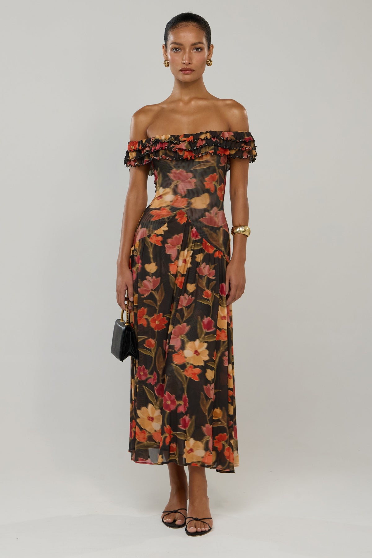 This is an image of Dolly Dress in Harvest - RESA featuring a model wearing the dress