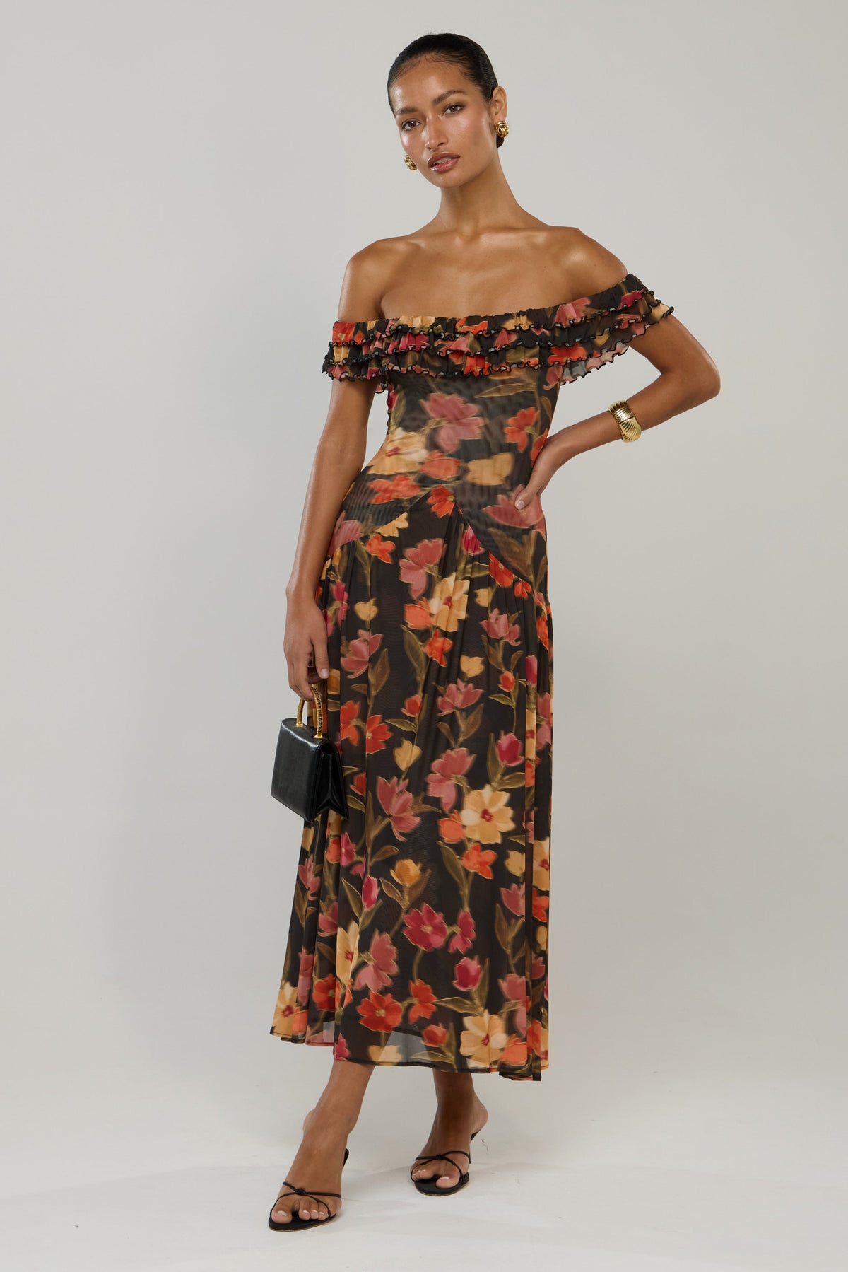 This is an image of Dolly Dress in Harvest - RESA featuring a model wearing the dress