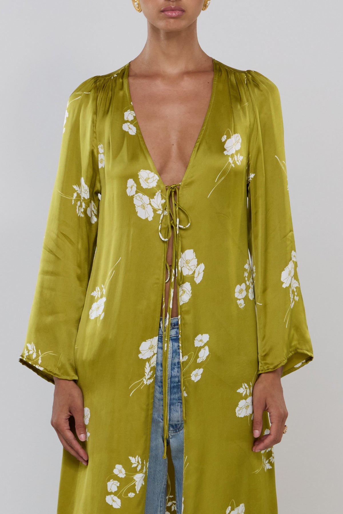 This is an image of Elysa in Moss - RESA featuring a model wearing the dress
