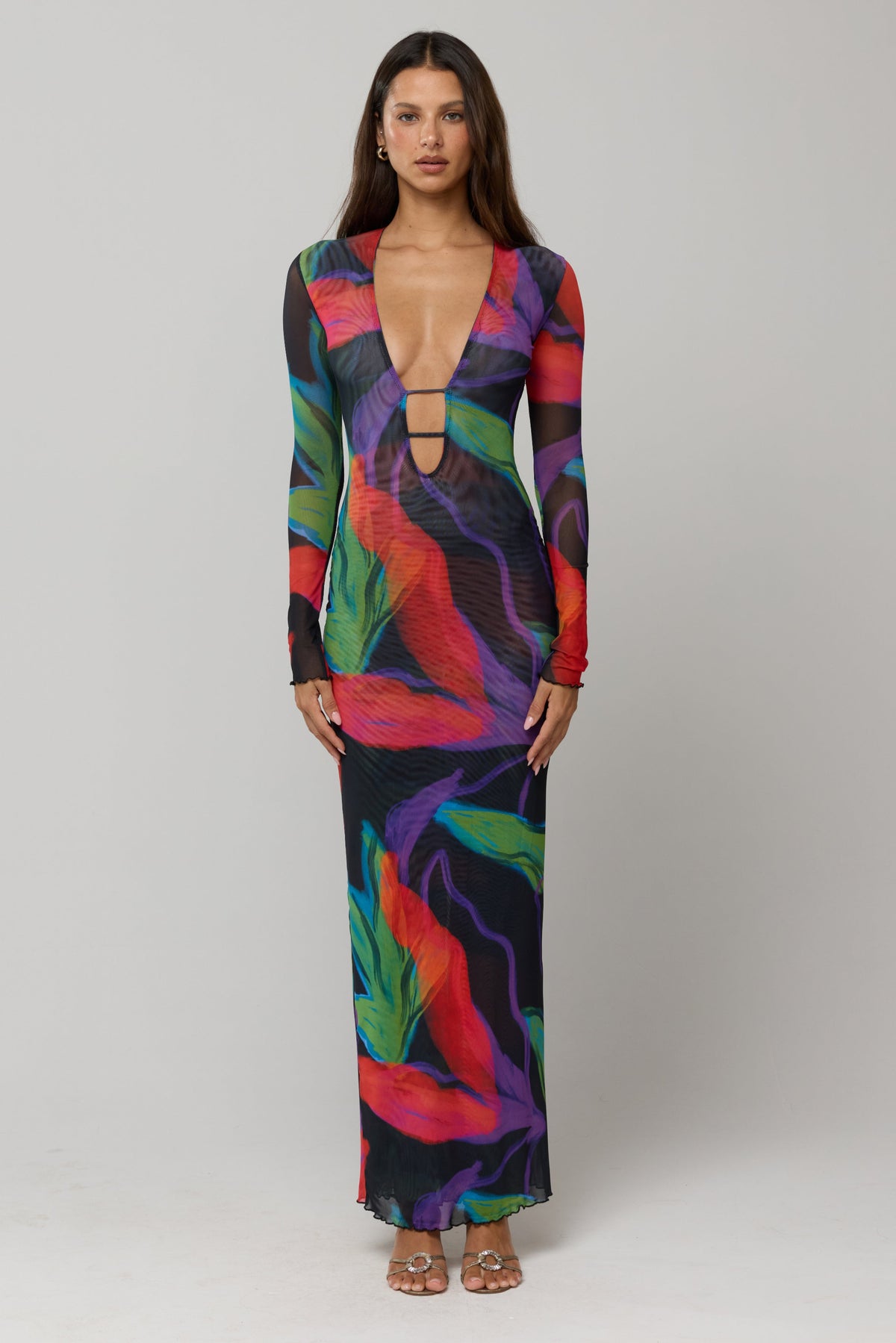 This is an image of Esme Dress in Mai Tai - RESA featuring a model wearing the dress