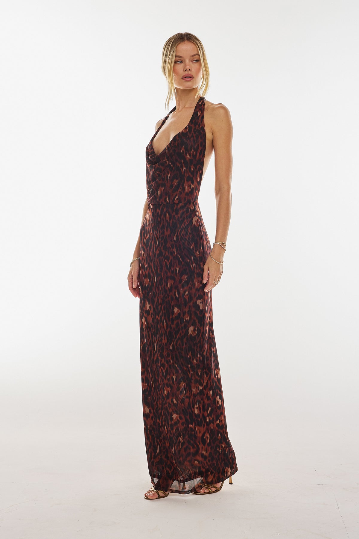 This is an image of Fiona Dress in Knox - RESA featuring a model wearing the dress