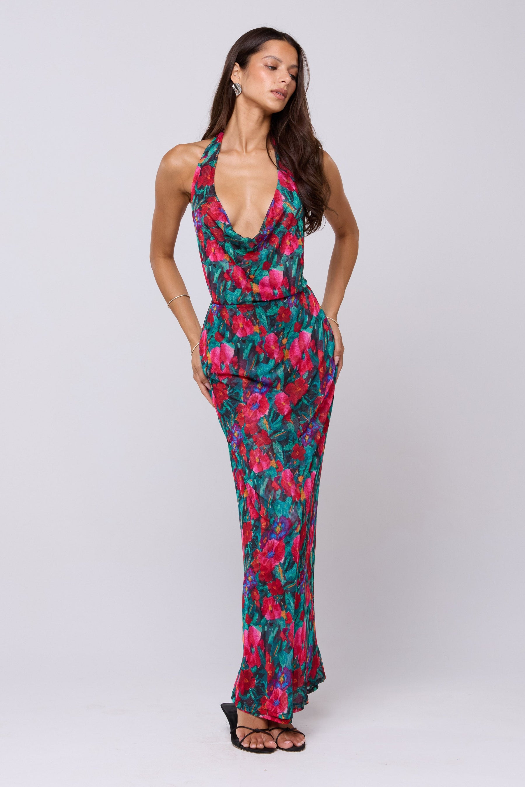 This is an image of Fiona Dress in Resort - RESA featuring a model wearing the dress