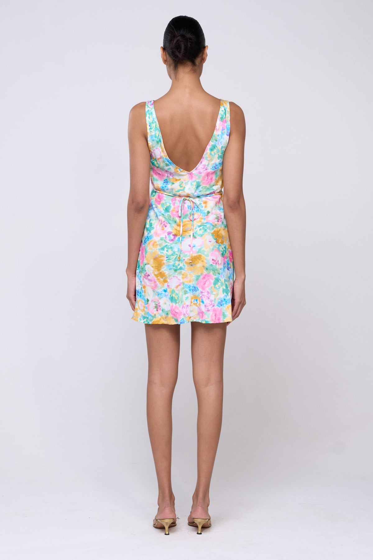 This is an image of Frankie Dress in Canvas - Archive - RESA featuring a model wearing the dress