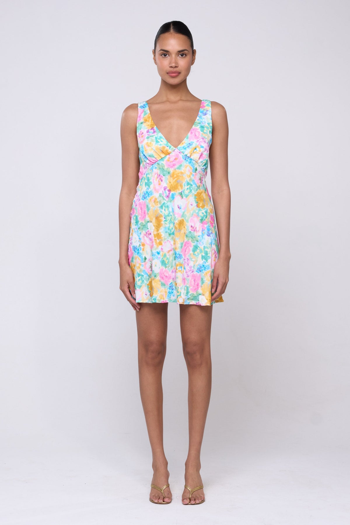 This is an image of Frankie Dress in Canvas - Archive - RESA featuring a model wearing the dress