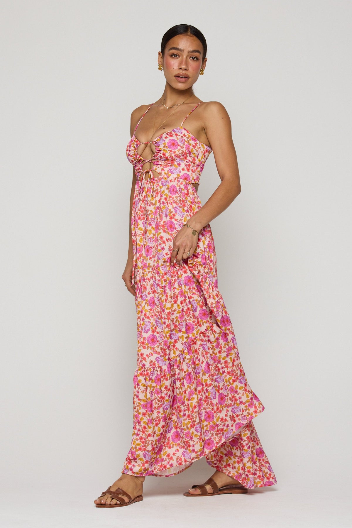 This is an image of Gabi Maxi in Augusta - RESA featuring a model wearing the dress