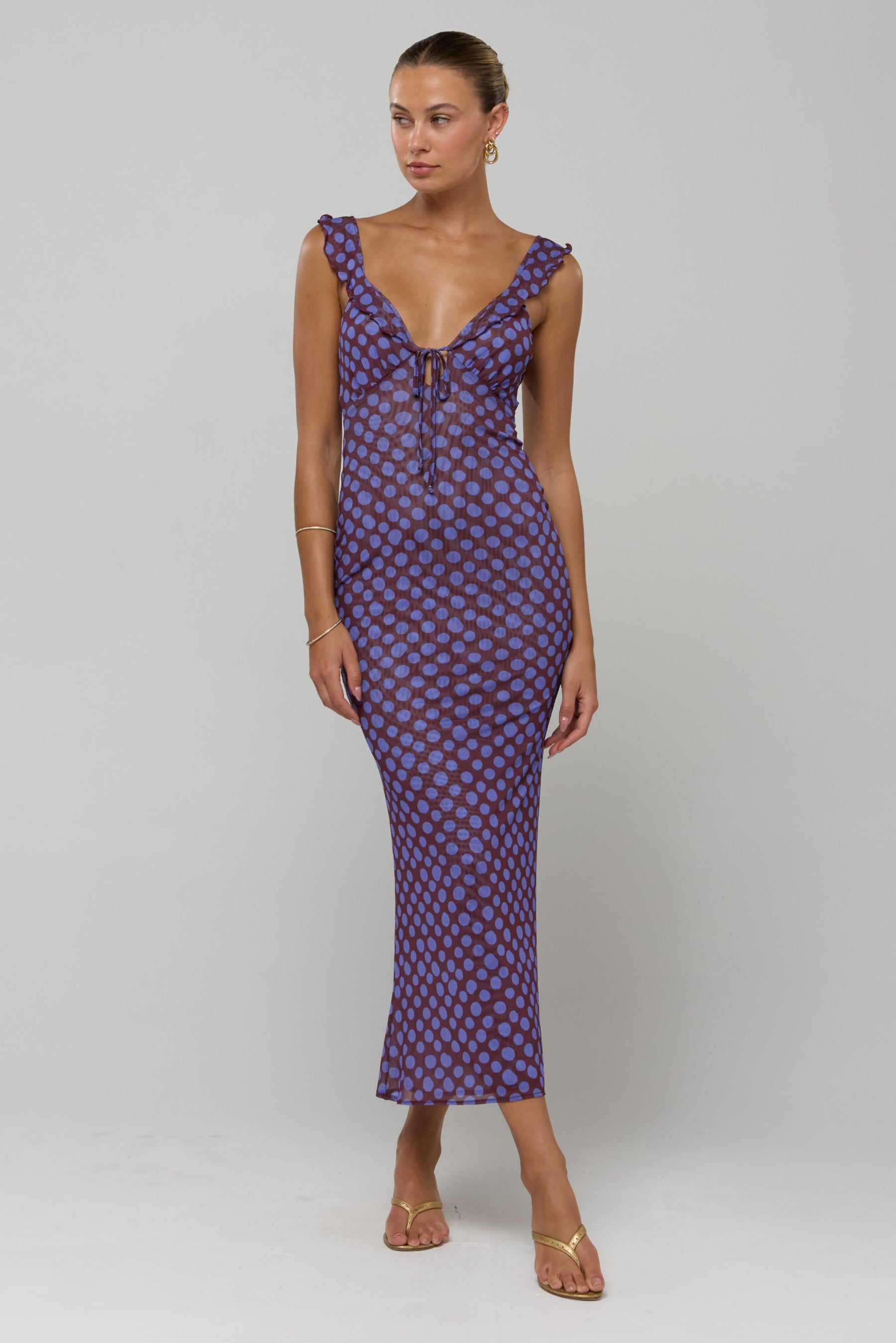 This is an image of Goldie in Vino - RESA featuring a model wearing the dress