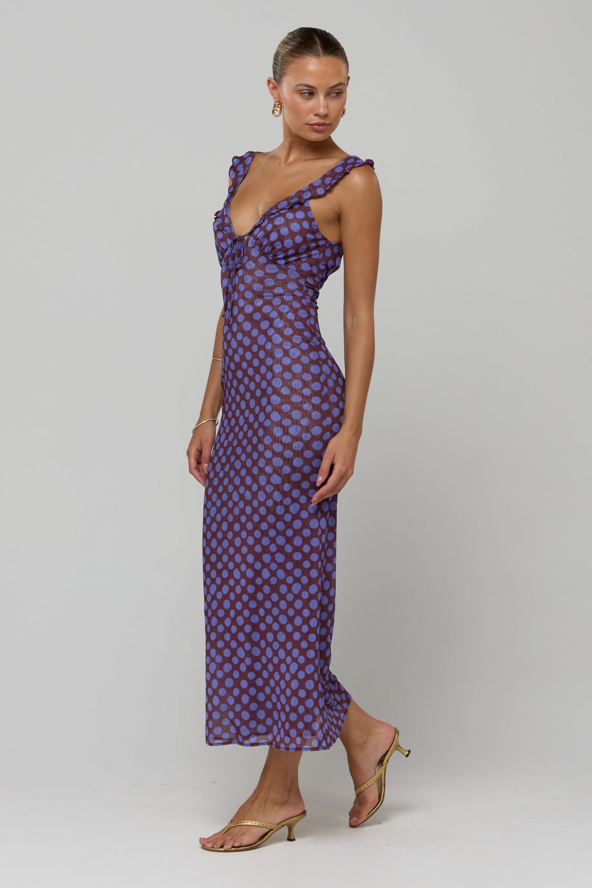 This is an image of Goldie in Vino - RESA featuring a model wearing the dress