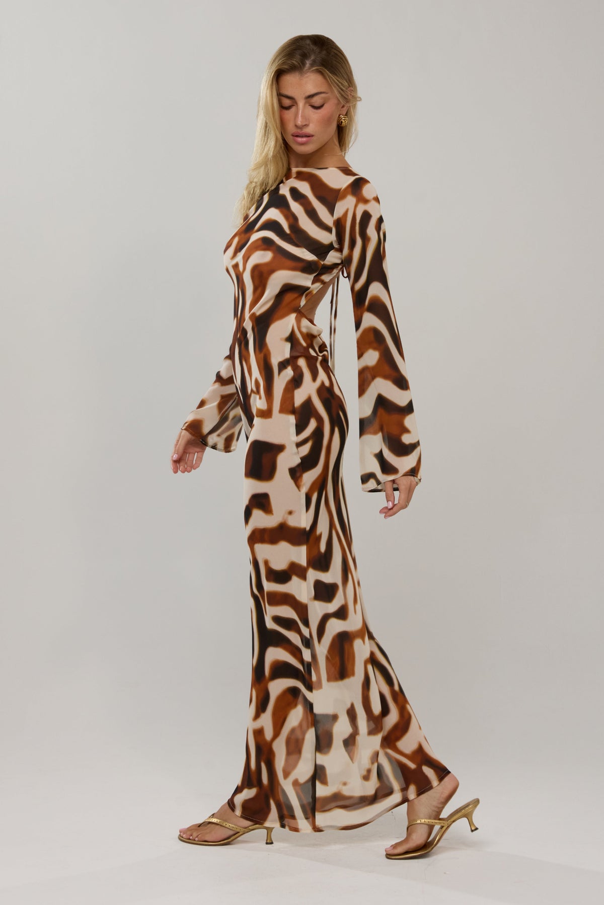 This is an image of Halley in Rye - RESA featuring a model wearing the dress