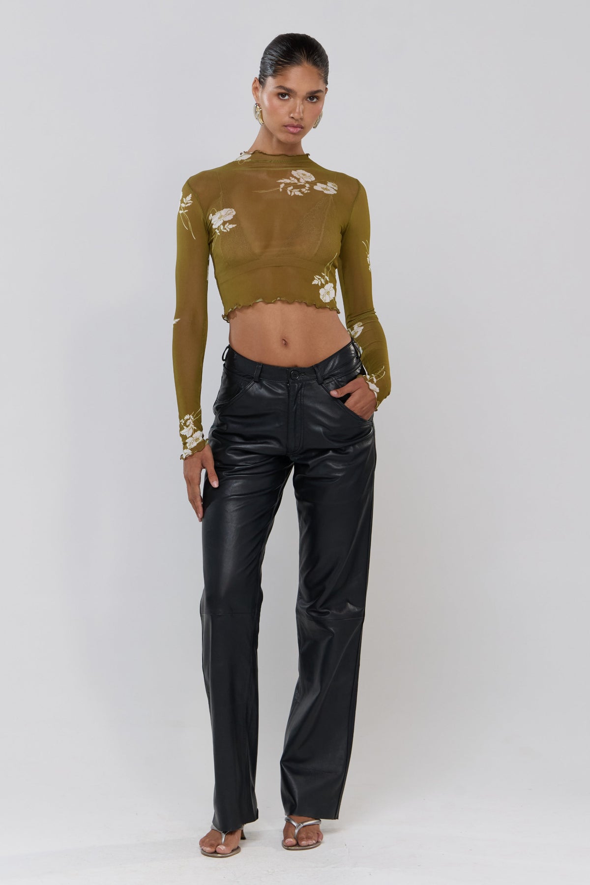 This is an image of Ida in Moss - RESA featuring a model wearing the dress