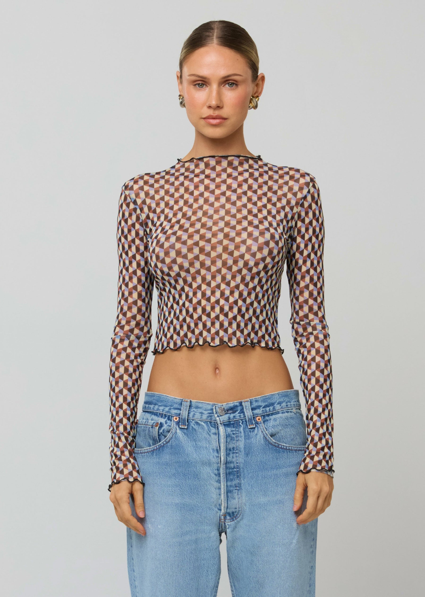 This is an image of Ida Top in Mosaic - RESA featuring a model wearing the dress