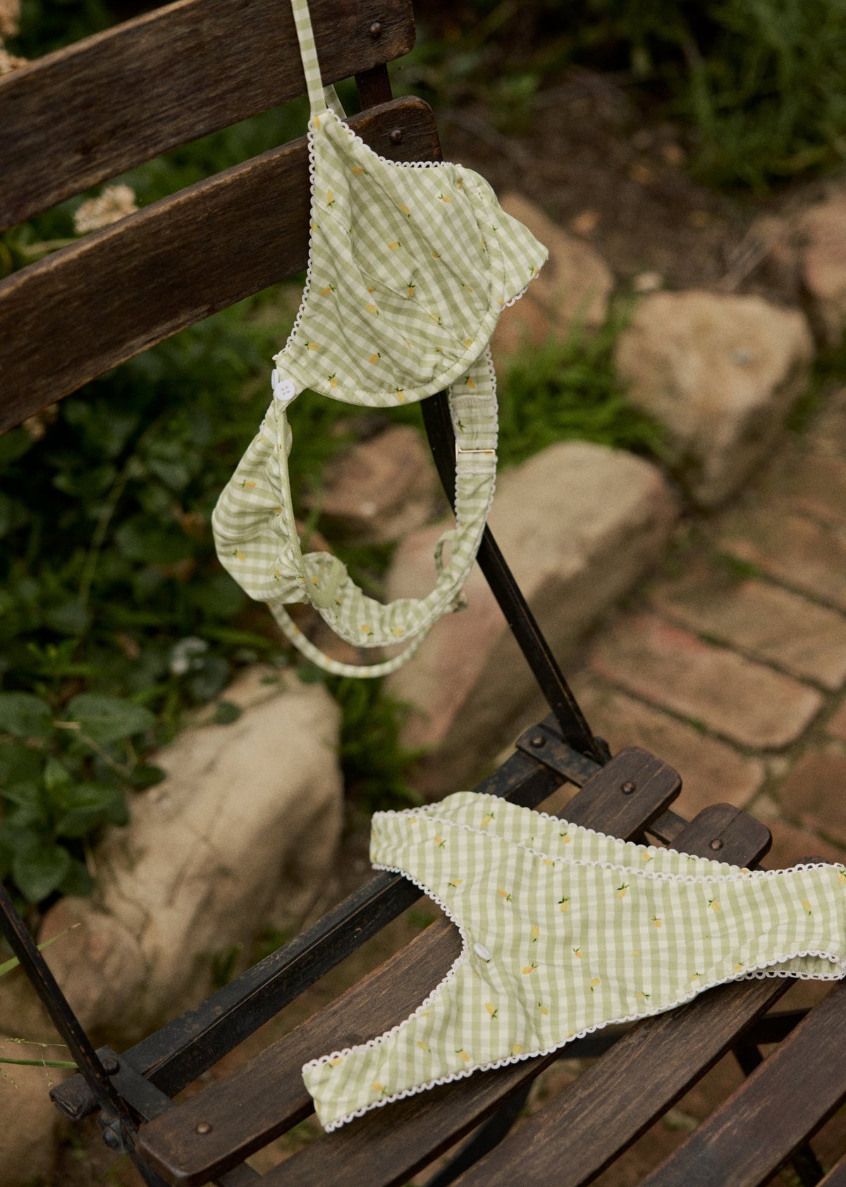 This is an image of Jimmy Bikini Bottom in Zest - RESA featuring a model wearing the dress