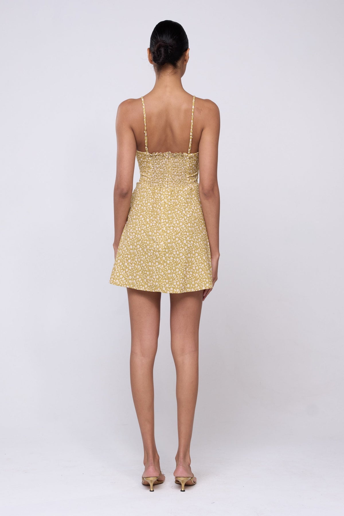 This is an image of Juniper Dress in Newport - Archive - RESA featuring a model wearing the dress