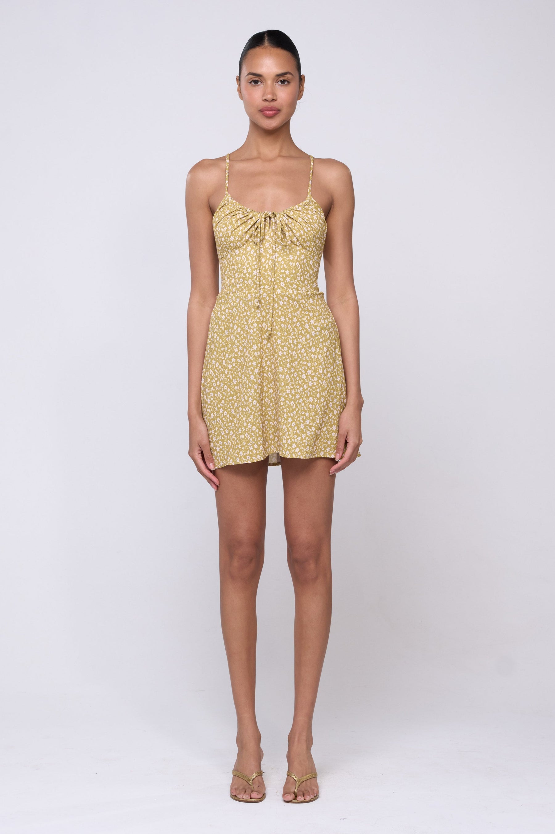 This is an image of Juniper Dress in Newport - Archive - RESA featuring a model wearing the dress