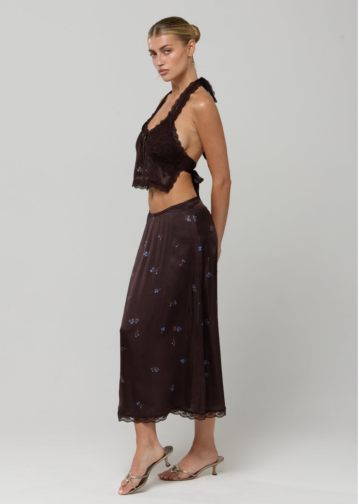 This is an image of Kaia Top in Blythe - RESA featuring a model wearing the dress
