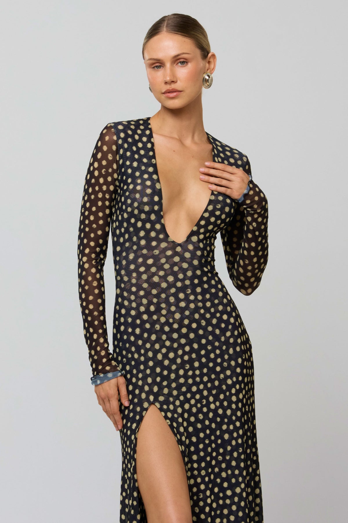 This is an image of Kate Dress in Celeste - RESA featuring a model wearing the dress