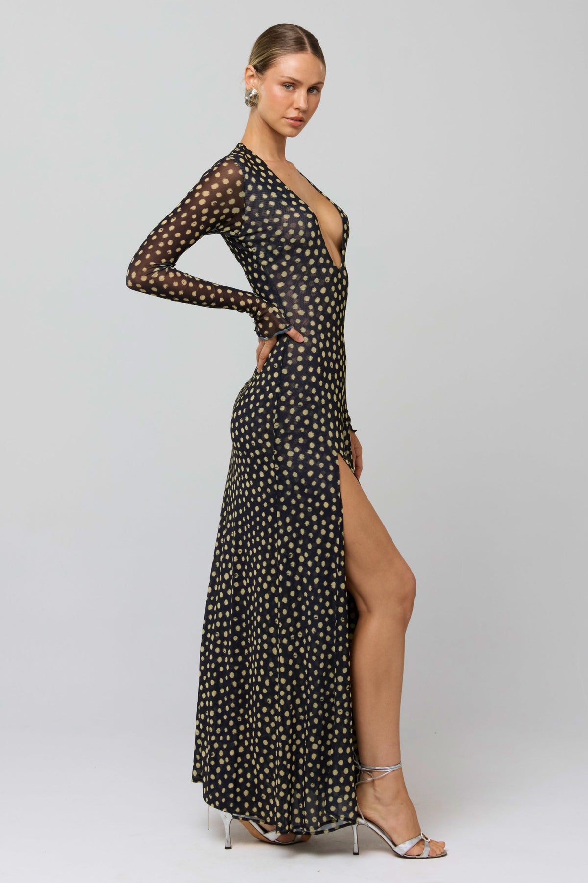 This is an image of Kate Dress in Celeste - RESA featuring a model wearing the dress