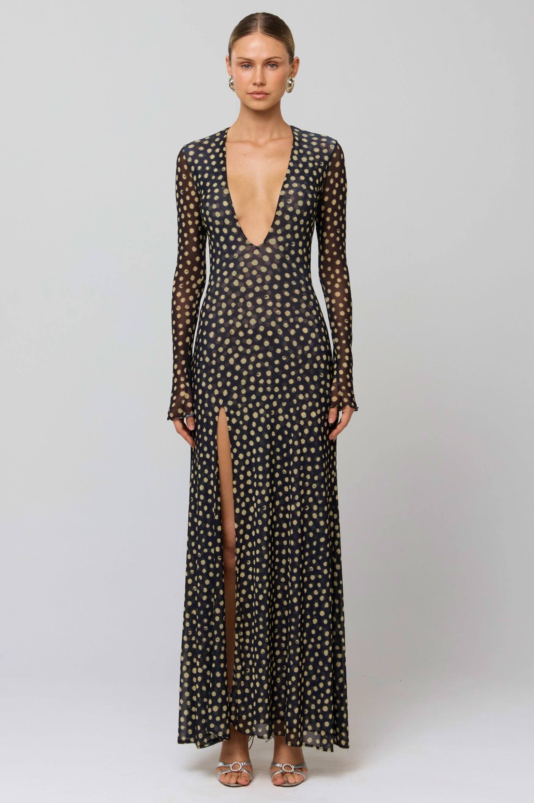 This is an image of Kate Dress in Celeste - RESA featuring a model wearing the dress