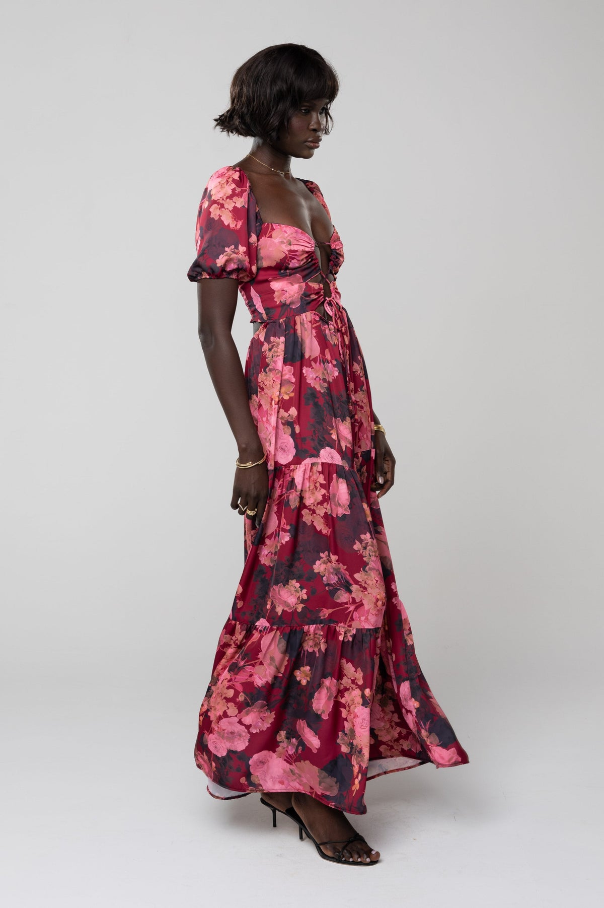 This is an image of Kit Dress in Aurora - RESA featuring a model wearing the dress