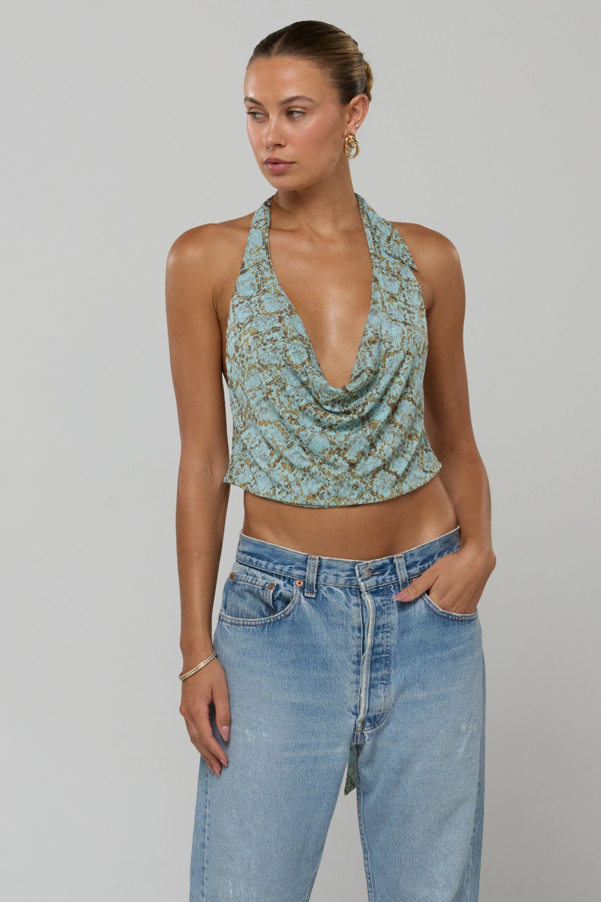 This is an image of Lea Top in Azura - RESA featuring a model wearing the dress