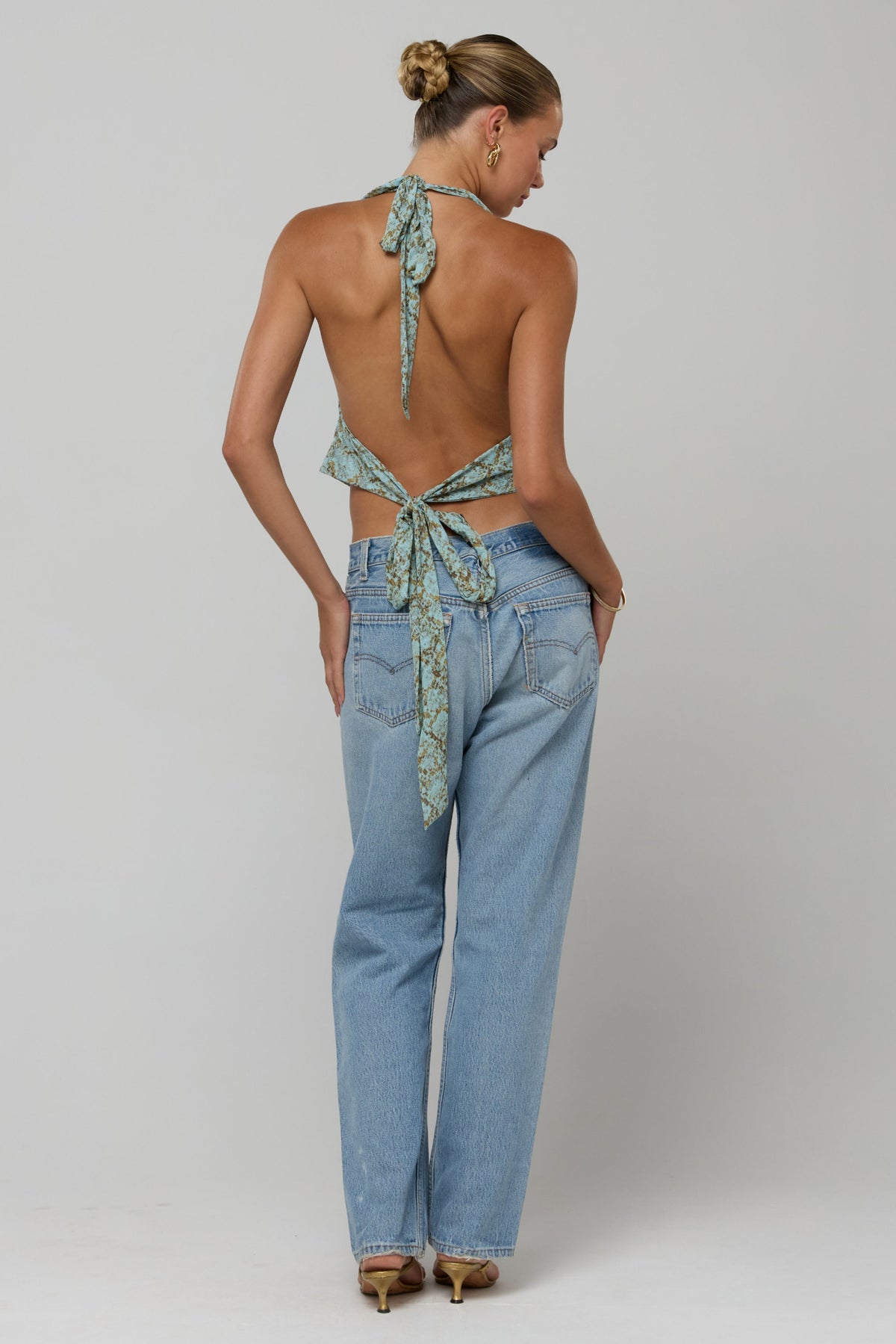 This is an image of Lea Top in Azura - RESA featuring a model wearing the dress