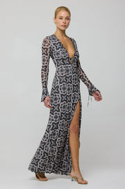 This is an image of Lennon Maxi in Bandit - RESA featuring a model wearing the dress