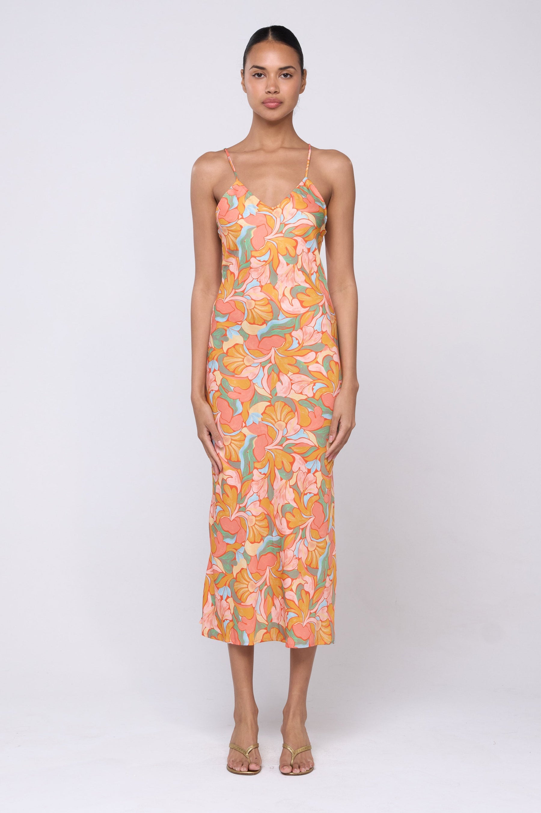 This is an image of Lily Dress in Seychelles - Archive - RESA featuring a model wearing the dress