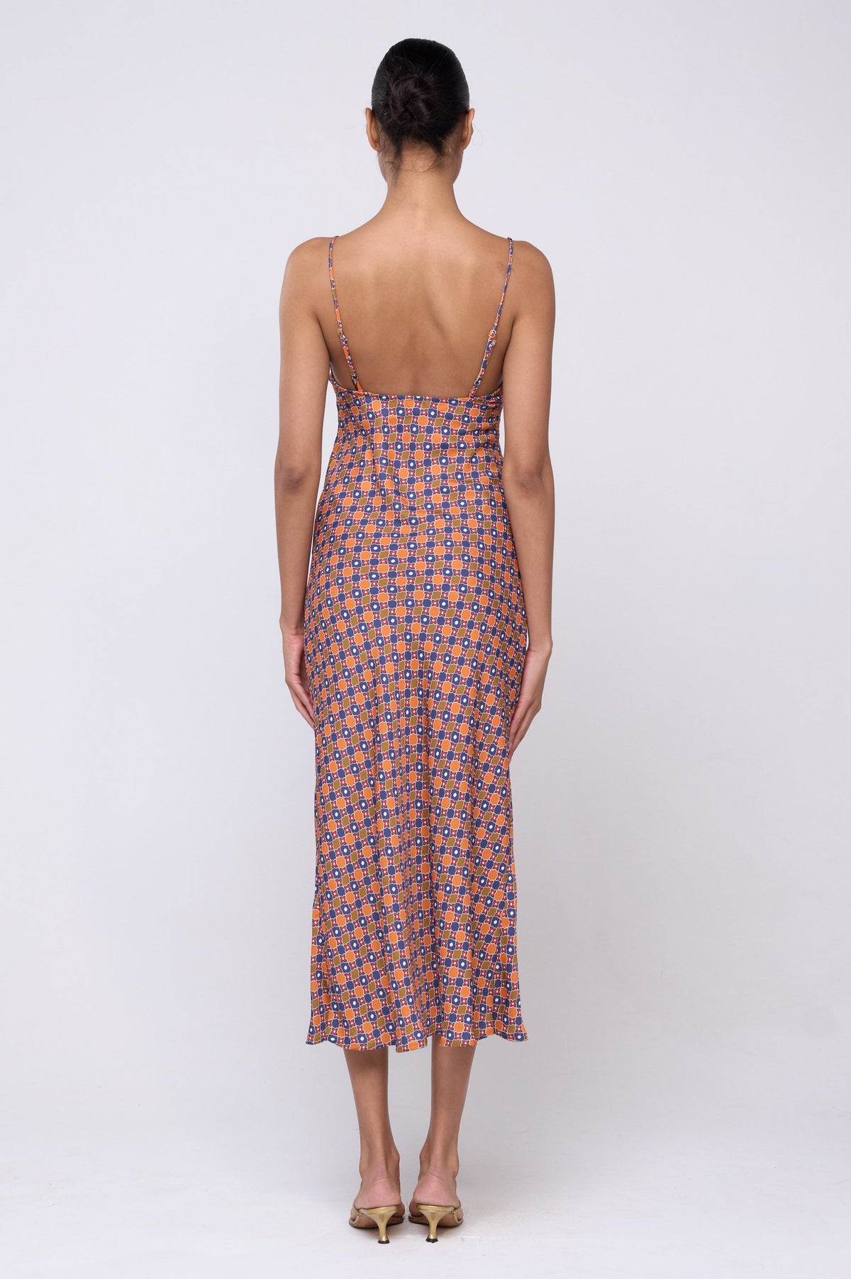 This is an image of Lily Slip in Cortez - Archive - RESA featuring a model wearing the dress