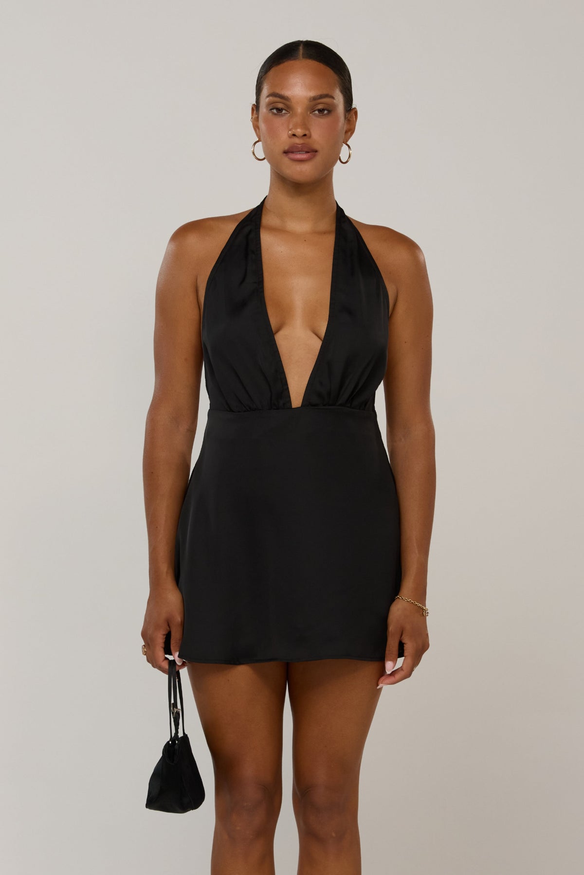 This is an image of Lucinda in Black - RESA featuring a model wearing the dress