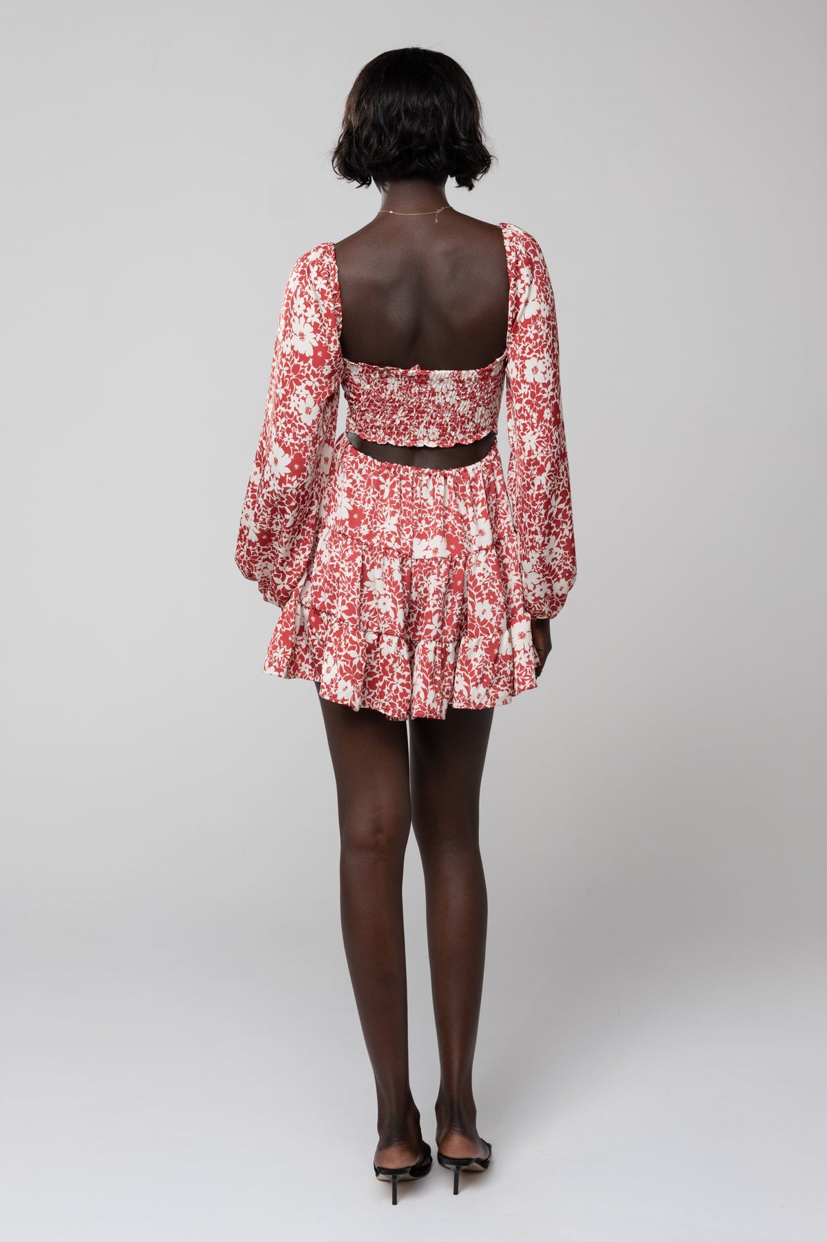 This is an image of Lyla Mini in Magnolia - RESA featuring a model wearing the dress